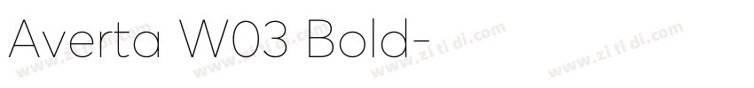 Averta W03 Bold字体转换
